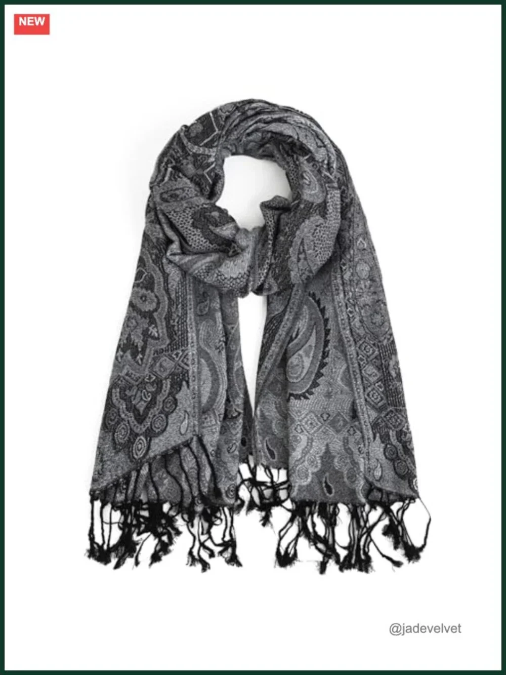 Soft Silky Paisley Pashmina Shawl Wrap - Unisex Travel Scarf